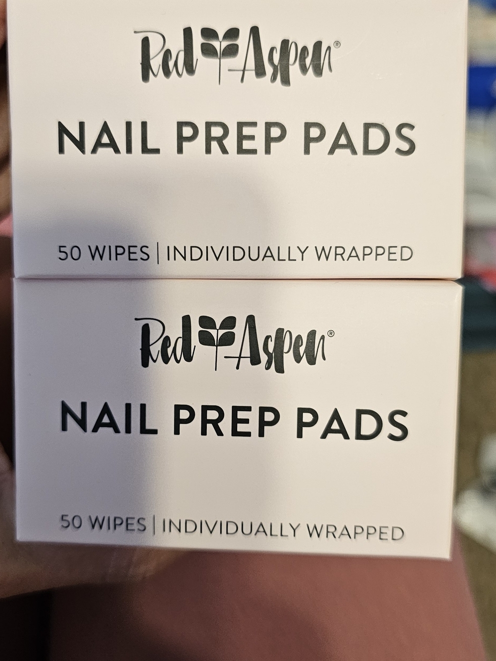 Red Aspen Nail Prep Pads - Light Pink Box Includes 2 Boxes